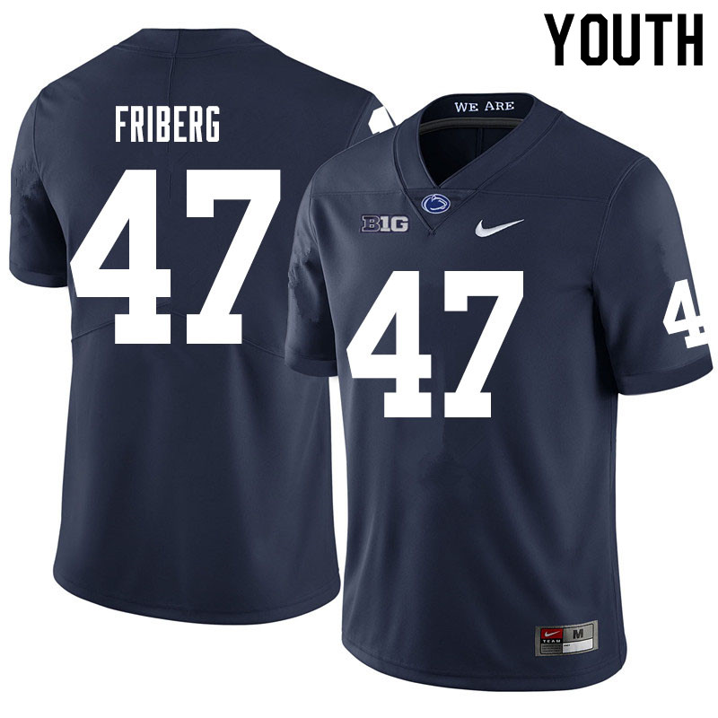 NCAA Nike Youth Penn State Nittany Lions Tommy Friberg #47 College Football Authentic Navy Stitched Jersey SHZ4498IU